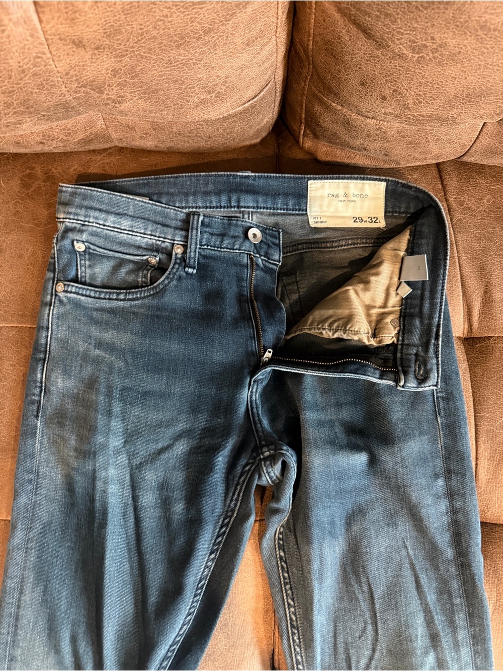 rag & bone Men's Skinny Jeans - Dark Blue